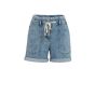 YAYA Loose fit worker shorts mid blue denim