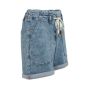 YAYA Loose fit worker shorts mid blue denim