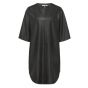 Yaya faux leather dress 3/4 sleeves black