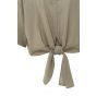 YAYA Top with knotted detail seneca rock beige