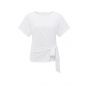 YAYA T-shirt with knotted detail pure white