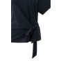 YAYA T-shirt with knotted detail total eclipse blu
