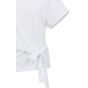 YAYA Top met ronde hals en knoopdet pure white