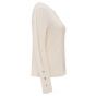 YAYA Long-sleeve top with buttons off white knit