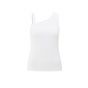 YAYA Top with asymmetric neckline pure white