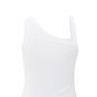 YAYA Top with asymmetric neckline pure white