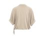 YAYA Jersey top with pleated sleeve crockery brown