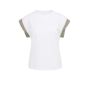 YAYA Top met geweven mouwdetails pure white