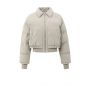 YAYA Gewatteerde korte jas sand beige