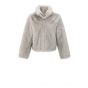 YAYA Jas van faux bont light grey