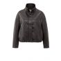 YAYA Korte jas van faux leer anthracite brown