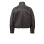 YAYA Korte jas van faux leer anthracite brown