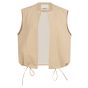 YAYA Mouwloos zomerjack desert beige
