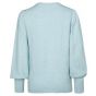 Yaya rib stitch sweater balloon sleeves light blue