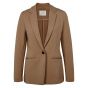 Yaya jersey scuba blazer cotton blend dark sand