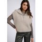 Yaya sleeveless fluffy sweater collar dove gray