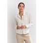 YAYA Layered texture blouse soft off white