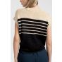YAYA Sleeveless knitted top summer sand dessin