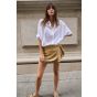 YAYA Vleermuismouw blouse met gevlo pure white