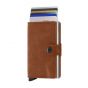 Secrid miniwallet vintage cognac silver