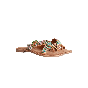 Lazamani Ladies Beads Flower  Slipper Multi