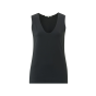 YAYA Round V-neck singlet pirate black