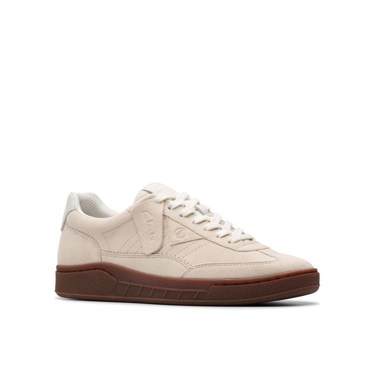Clarks Craftrally Ace Off White Suede