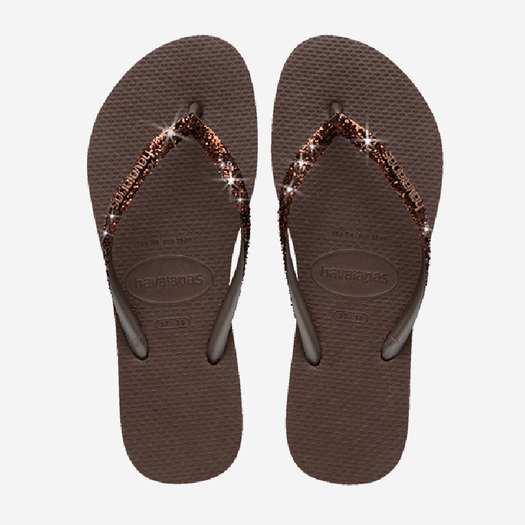 Havaianas Slim Glitter 2 Dark Brown