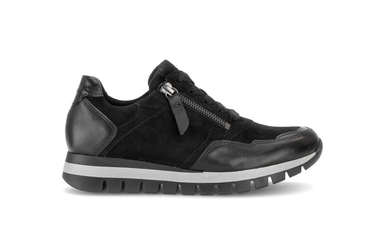 Gabor Sneaker Samt./Lamm/Lack Black