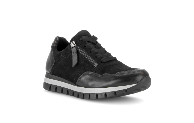 Gabor Sneaker Samt./Lamm/Lack Black