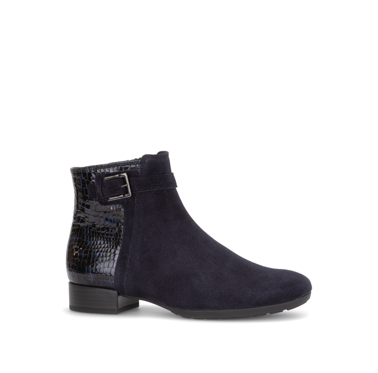 Gabor Laarsje Velour/Krokolak DarkBlu