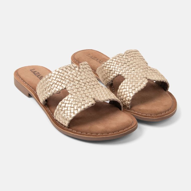Lazamani Ladies Basic  Slipper Gold