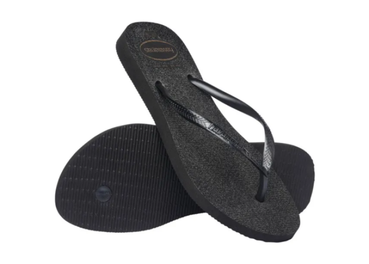 Havaianas Slim Gloss Black/Silver/Black