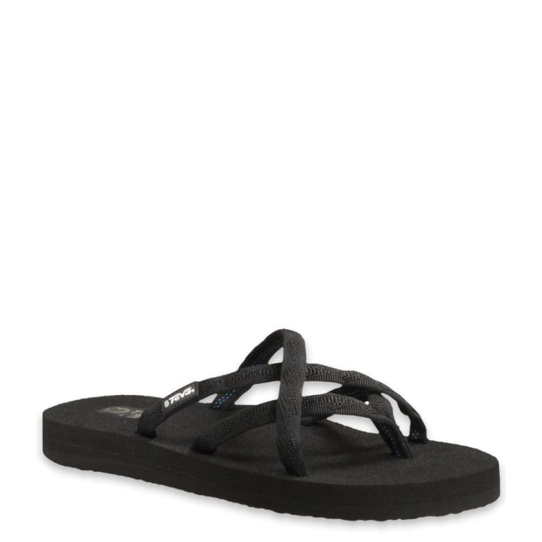 Teva W Olowahu t-slipper mix b black on black
