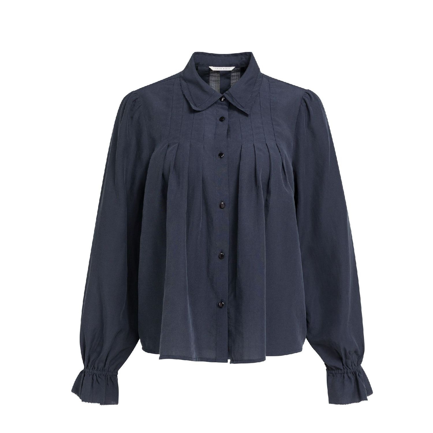 YAYA Blouse met plooidetails cat black