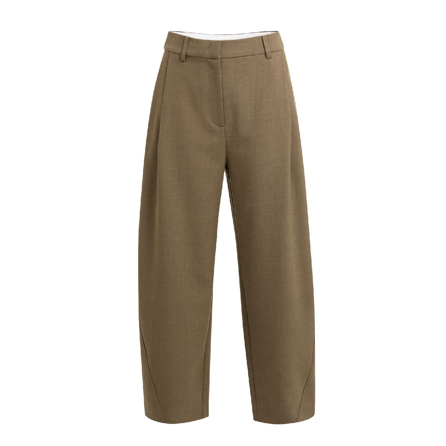 YAYA Geweven broek met rechte pijpe teak brown