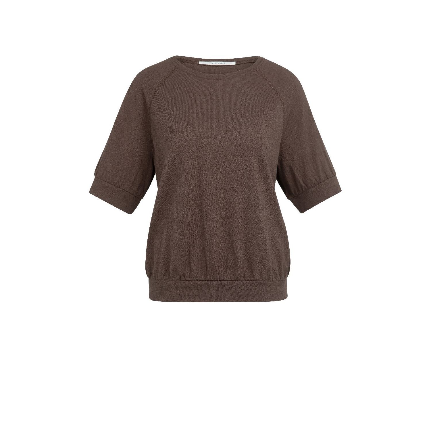 YAYA Top met gebreide structuur chocolate martini 