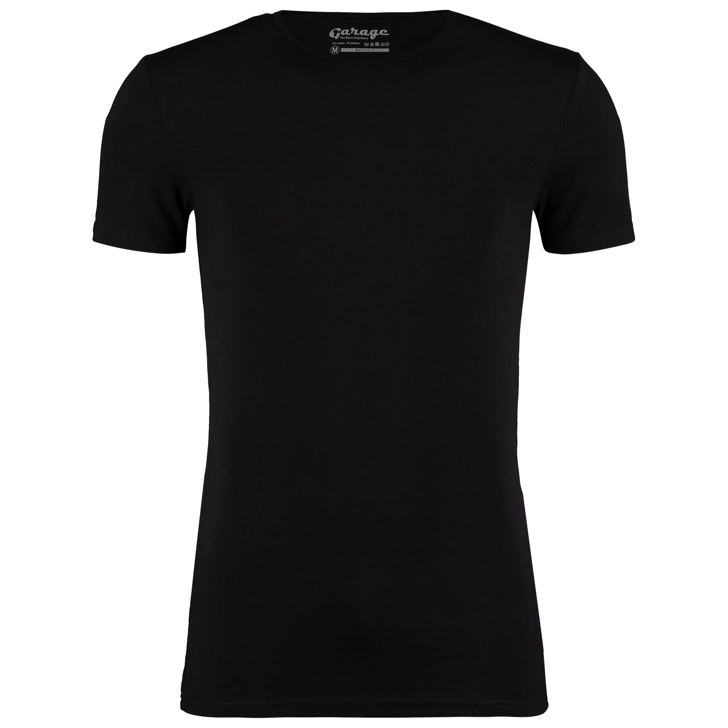 Garage tshirt o-neck body fit s/sl zwart