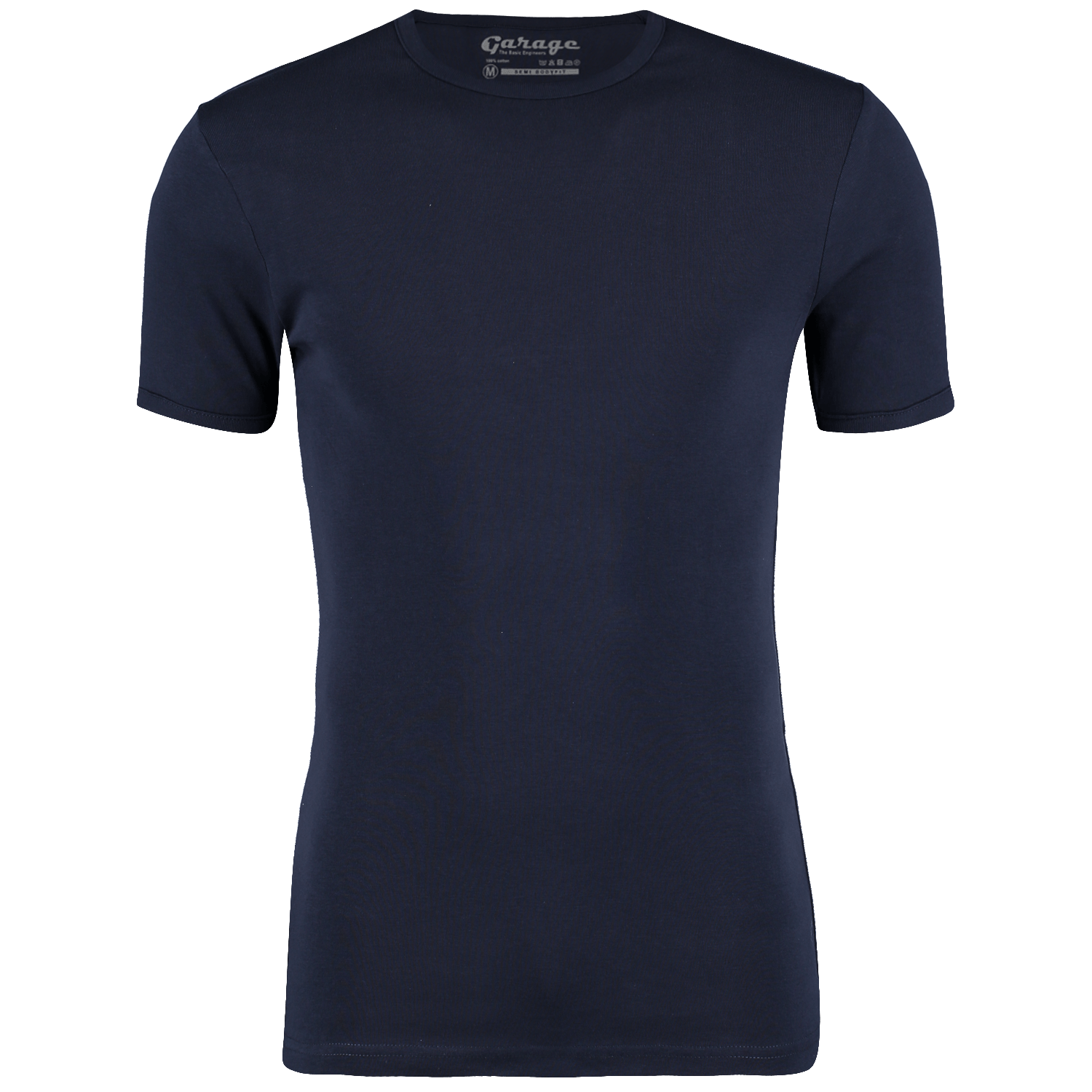 Garage tshirt deep o-neck body fit s/sl blauw