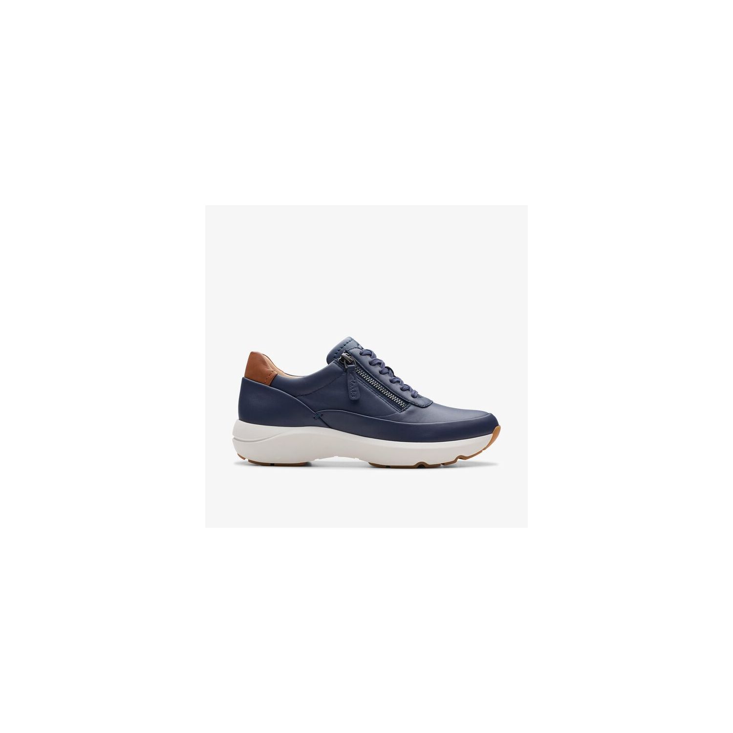 Clarks Tivoli Zip Navy Leather