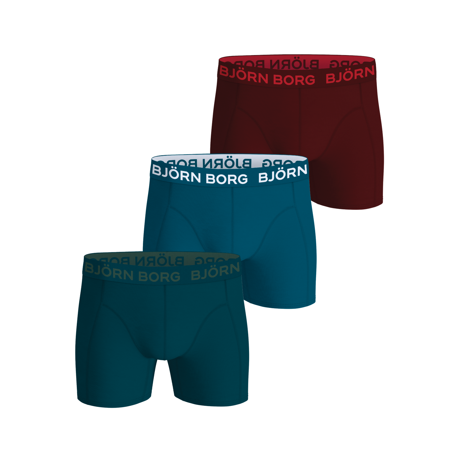 Bjorn borg cotton stretch boxer 3p rood/pet/pet