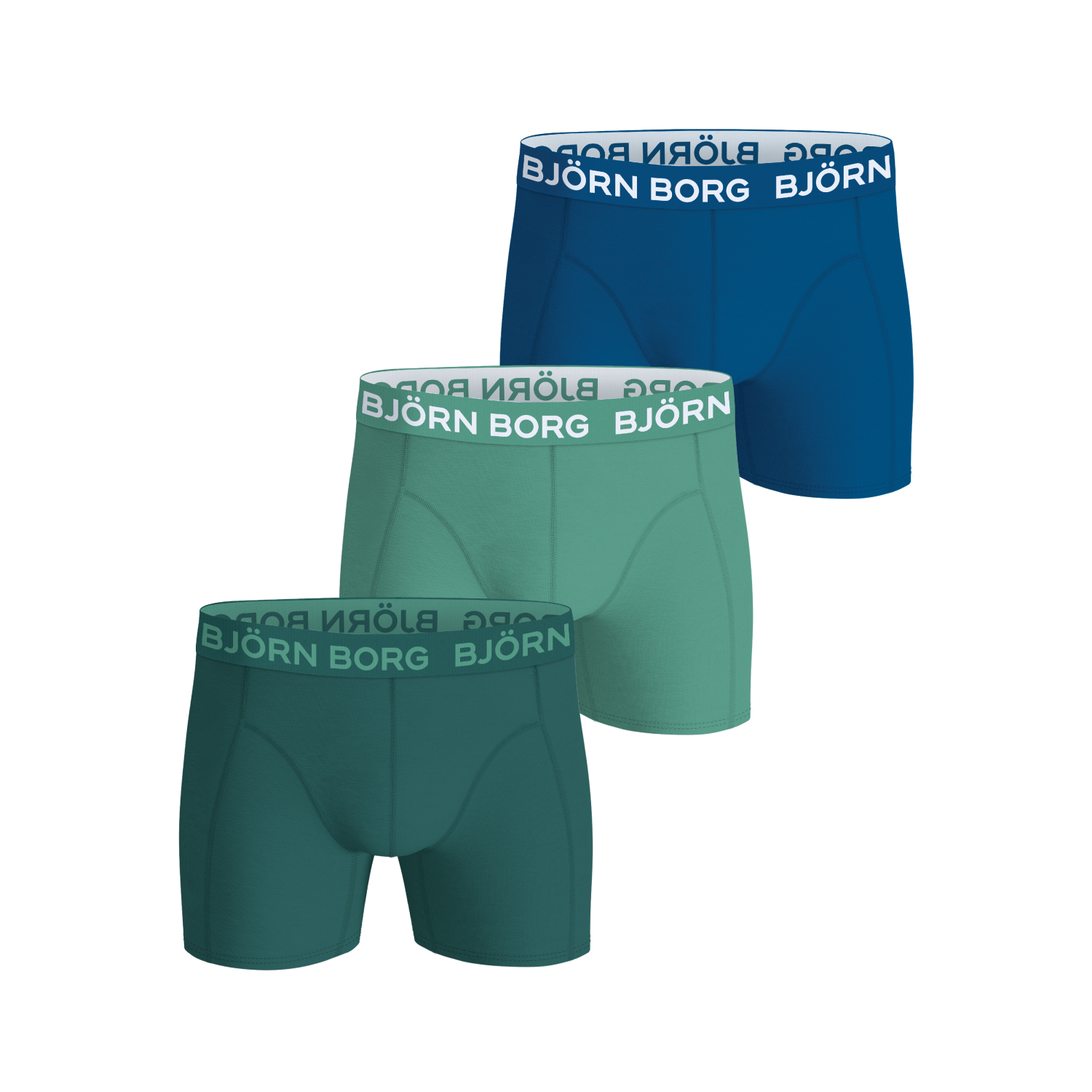 Bjorn borg cotton stretch boxer 3p groen gr bla