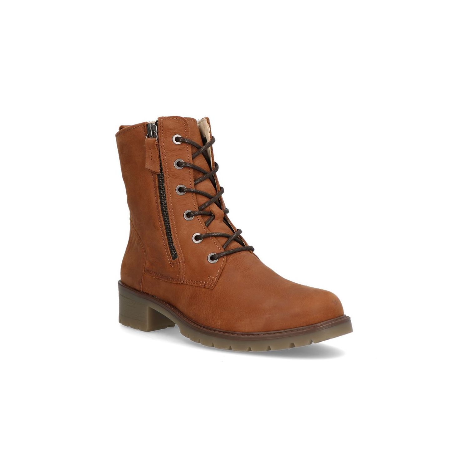 Common Pairs Joanne Cognac veter met rits