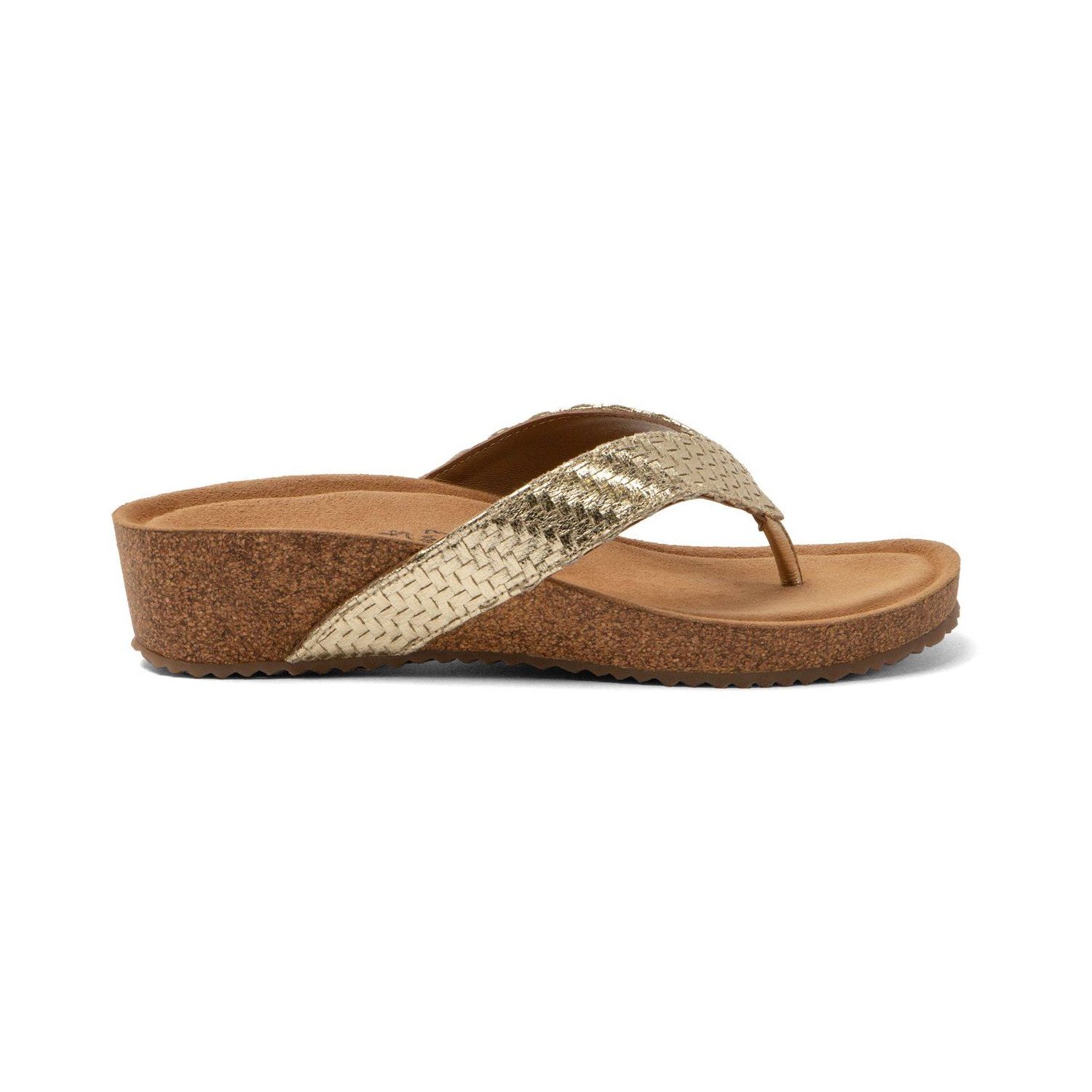 Lazamani Wedge Slipper Leia Gold