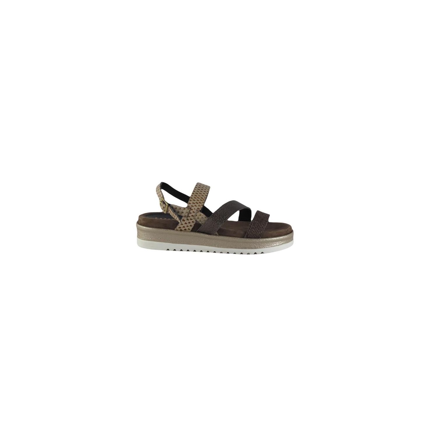 Lazamani Sandals straps/geometric Brown