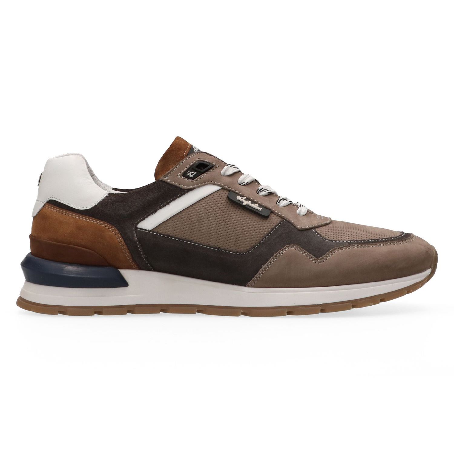 Australian Novocento Grey/Cognac/White Leather