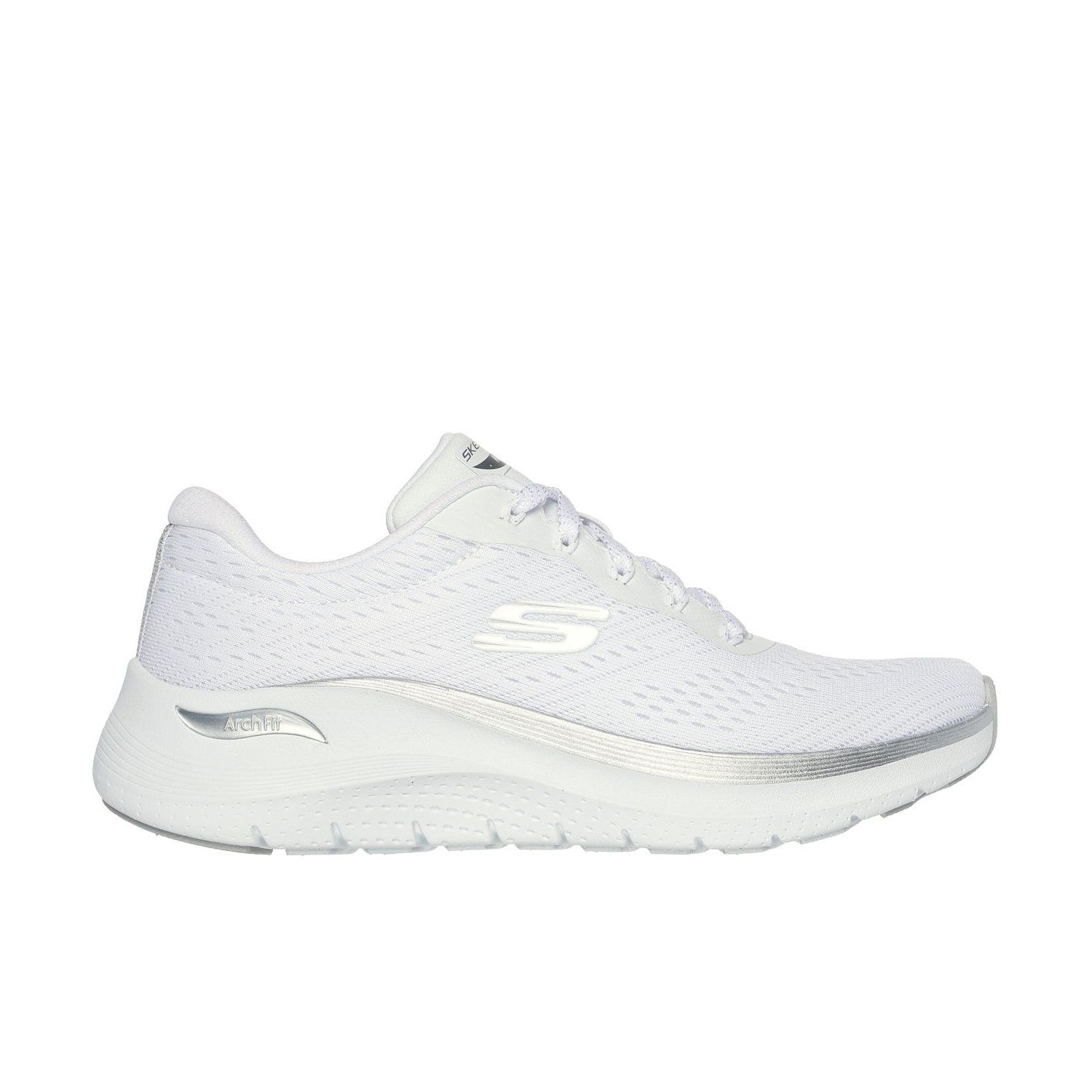 Skechers ArchFit 2.0 Glow The Distanc White Silver