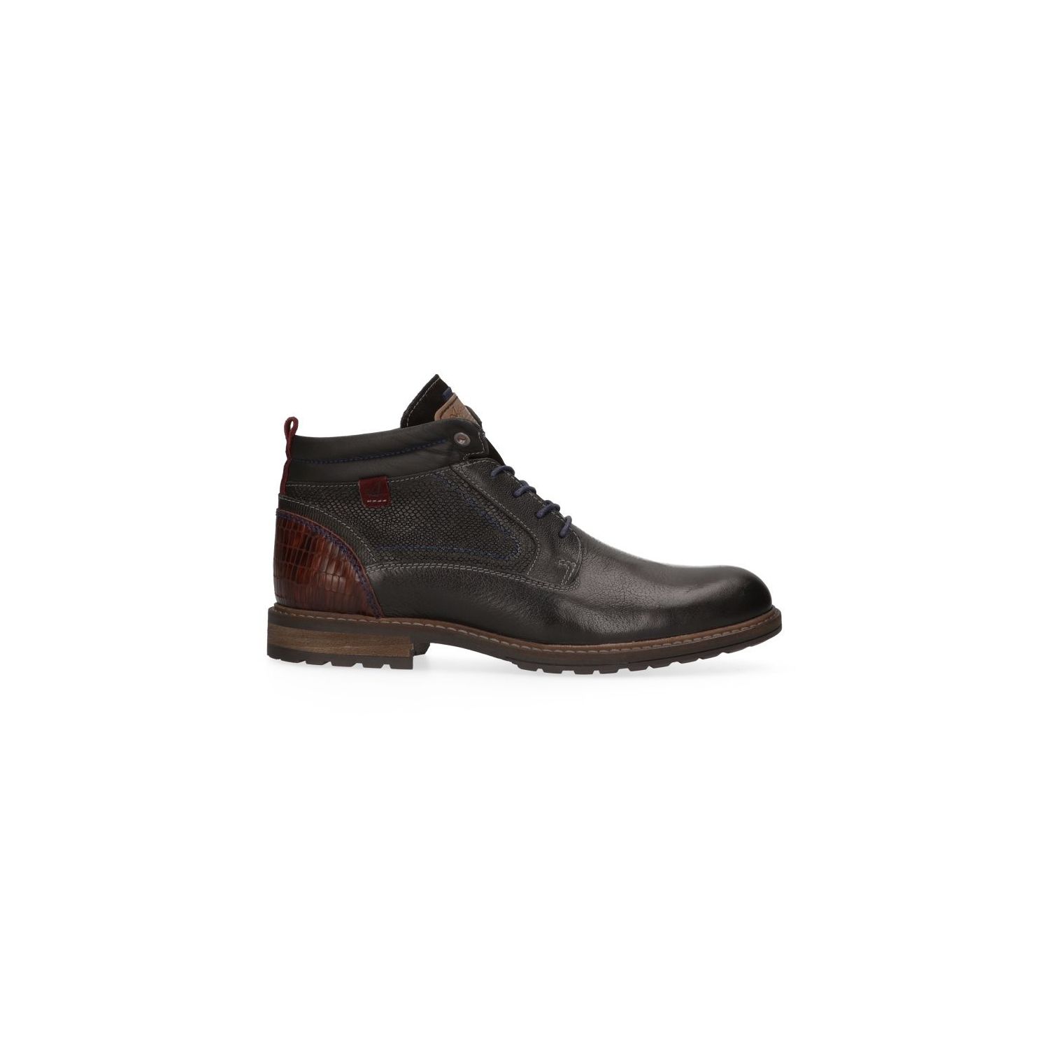 Australian Conley Leather Black-Burgundy