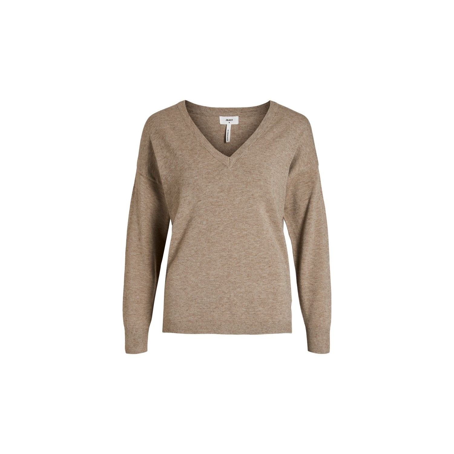 Object objthess l/s v-neck pullover noos fossil