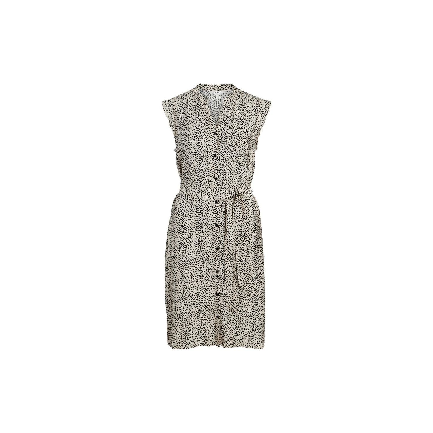 Object objleonora seline s/s dress sandshell aop